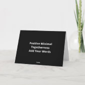 Better Off Together Quote Positive Minimal Design Kaart (Achterkant)