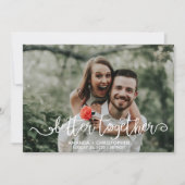 Better samen witte script foto overlay bedankkaart (Voorkant)