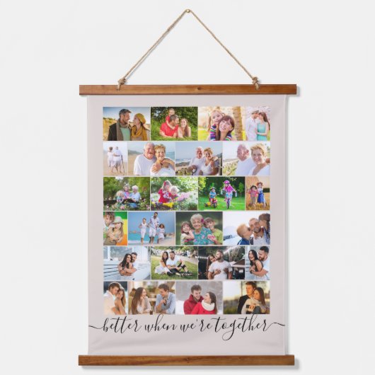 Better Together 24 Photo Masonry Grid Beige Hangend Wandkleed (Voorkant)