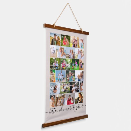 Better Together 24 Photo Masonry Grid Beige Hangend Wandkleed (Gebogen)