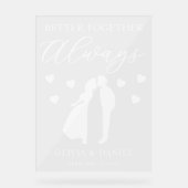Better Together Always Custom Wedding Acryl Bord (Voorkant)