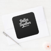 Better Together Best Friend Matching Modern Design Vierkante Sticker (Envelop)