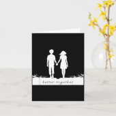 Better Together Bf And Gf Holding Hands  Kaart (Gele Bloem)