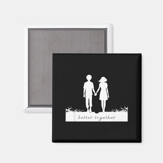 Better Together Bf And Gf Holding Hands  Magneet (Voorkant / Achterkant)
