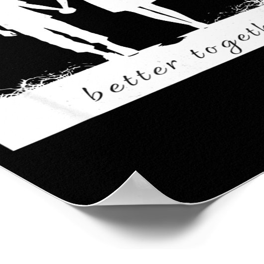 Better Together Bf And Gf Holding Hands  Poster (Hoek)