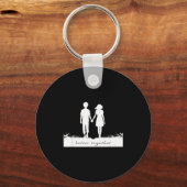 Better Together Bf And Gf Holding Hands  Sleutelhanger (Voorkant)