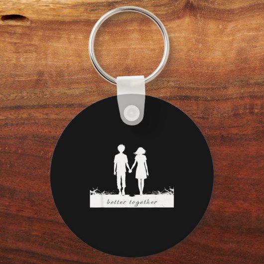 Better Together Bf And Gf Holding Hands  Sleutelhanger (Voorkant)