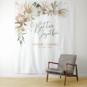 Better Together | Boho Boheem Huwelijksdecor Wandkleed (In situ)