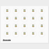 Better Together Cactuses Whimsical Style  Ronde Sticker (Vel)