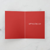 Better Together Cartoon Couple Hearts Kaart (Binnen)