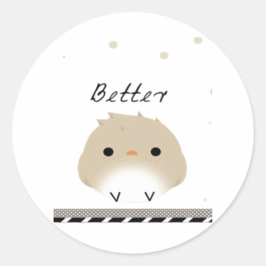 Better Together Clean Design  Ronde Sticker (Voorkant)