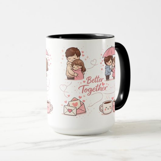 Better Together Coffee Mug – Perfect Romantic Gift Mok (Voorkant rechts)