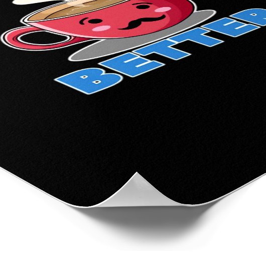 Better Together Couple Valentines Day Romantic Sty Poster (Hoek)