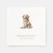 Better Together Custom Pet Funny Wedding Napkins Servet (Voorkant)
