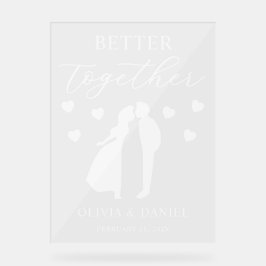 Better Together Custom Wedding Welcome Acryl Bord