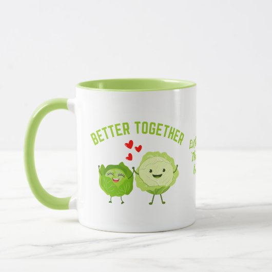 BETTER TOGETHER Cute Cabbage Valentine Couples Mok (Links)