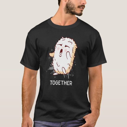 Better Together Design Matching Couple Sushi & Ric T-shirt (Voorkant)
