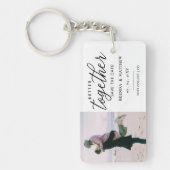 Better Together Foto De datum opslaan Sleutelhanger (Voorkant)