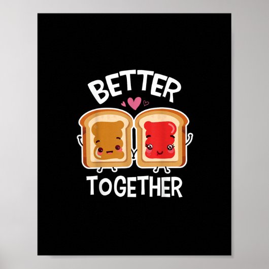Better Together Fun Couple Playful Style  Poster (Voorkant)