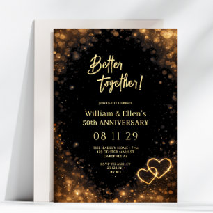 Better Together Gouden Hart 50ste Verjaardag Kaart