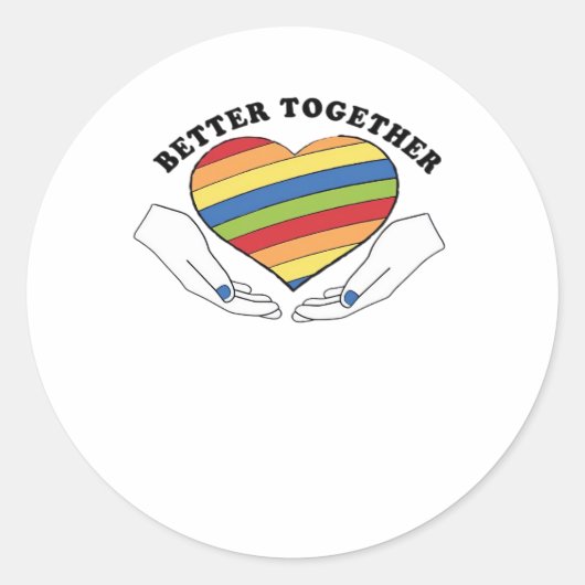 Better Together Graphics Creative Style  Ronde Sticker (Voorkant)