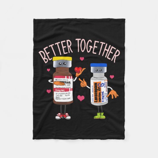 Better-together Haldol Ativan Icu Nurse Valentine' Fleece Deken (Voorkant)