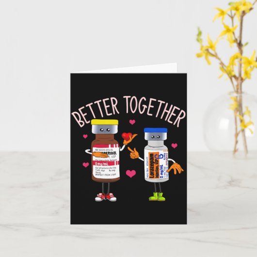 Better Together Haldol Ativan Icu Nurse Valentine Kaart (Gele Bloem)