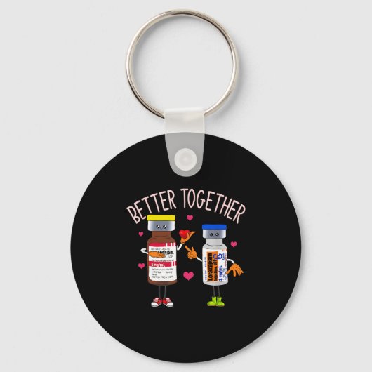 Better Together Haldol Ativan Icu Nurse Valentine  Sleutelhanger (Voorkant)