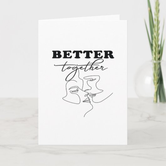 Better Together Kissing Romantic Design Kaart (Voorkant)