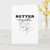 Better Together Kissing Romantic Design Kaart (Gele Bloem)