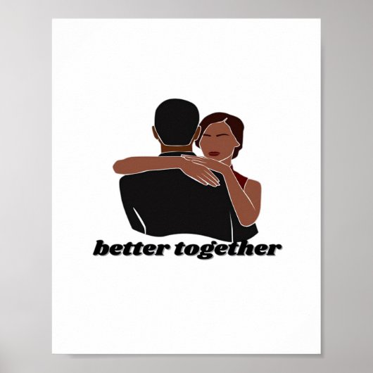 Better Together Koppel Moderne Sfeer Poster (Voorkant)