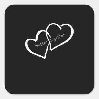 Better Together Lange Afstandsrelatie Modern Vierkante Sticker