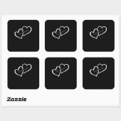 Better Together Lange Afstandsrelatie Modern Vierkante Sticker (Vel)