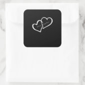 Better Together Lange Afstandsrelatie Modern Vierkante Sticker (Tas)