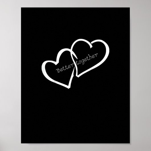Better Together Long Distance Relationship Modern  Poster (Voorkant)