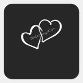 Better Together Long Distance Relationship Modern  Vierkante Sticker (Voorkant)