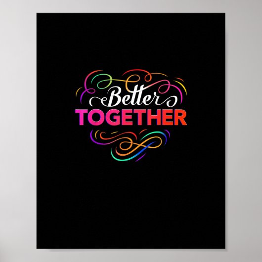 Better Together Minimal Design  Poster (Voorkant)