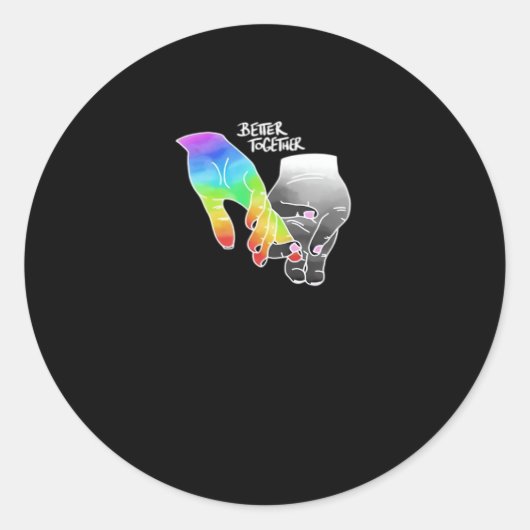 Better Together Minimal Design  Ronde Sticker (Voorkant)