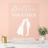 Better Together Minimal Script Trouw Welkom Acryl Bord (Huwelijk)
