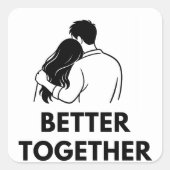 Better Together Minimal Sticker (Voorkant)