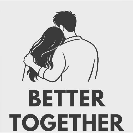 Better Together Minimal Vinyl Sticker (Voorkant)