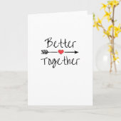 Better Together Modern Aesthetic  Kaart (Gele Bloem)