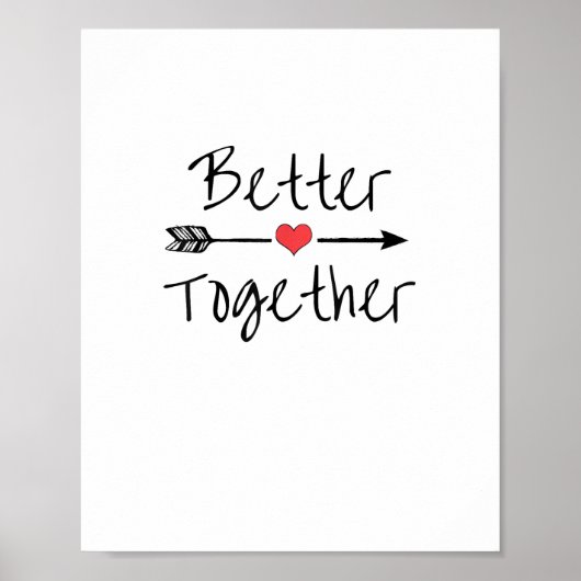 Better Together Modern Aesthetic  Poster (Voorkant)