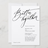 Better Together Modern Calligraphy zwart en wit Kaart (Voorkant)