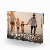 Better Together Modern Script Aangepast Familie Ha Fotoblokken (Rechts)