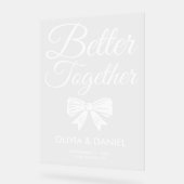 Better Together Modern Wedding Welcome Acryl Bord (Hoek)