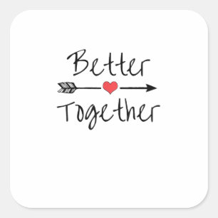 Better Together Moderne Esthetiek  Vierkante Sticker