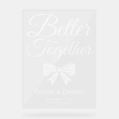 Better Together Moderne Trouwbegroeting Acryl Bord (Voorkant)