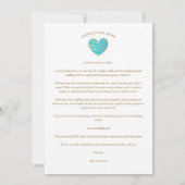 Better Together Quote Aquamarine Heart 2 Photos Save The Date (Achterkant)