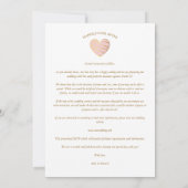 Better Together Quote Pink Golden Heart 2 Photos Save The Date (Achterkant)